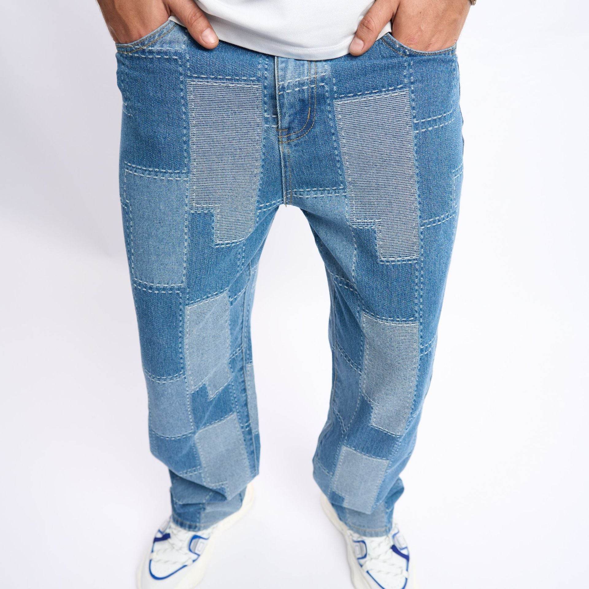 Brand Men's Elastic Jeans - Tapered Fit Denim | XS-XXL Sizes Available - Buy Center
