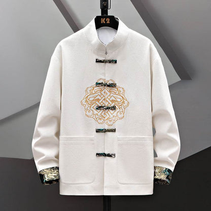 Buycenter Embroidered Chinese Coat - Stylish Buckle Design in Various Colors - Buy Center