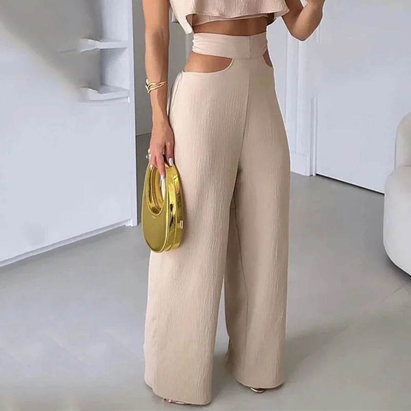 Elegant Cross-border Solid Color Sling Top Jumpsuit - Casual & Chic - Buy Center