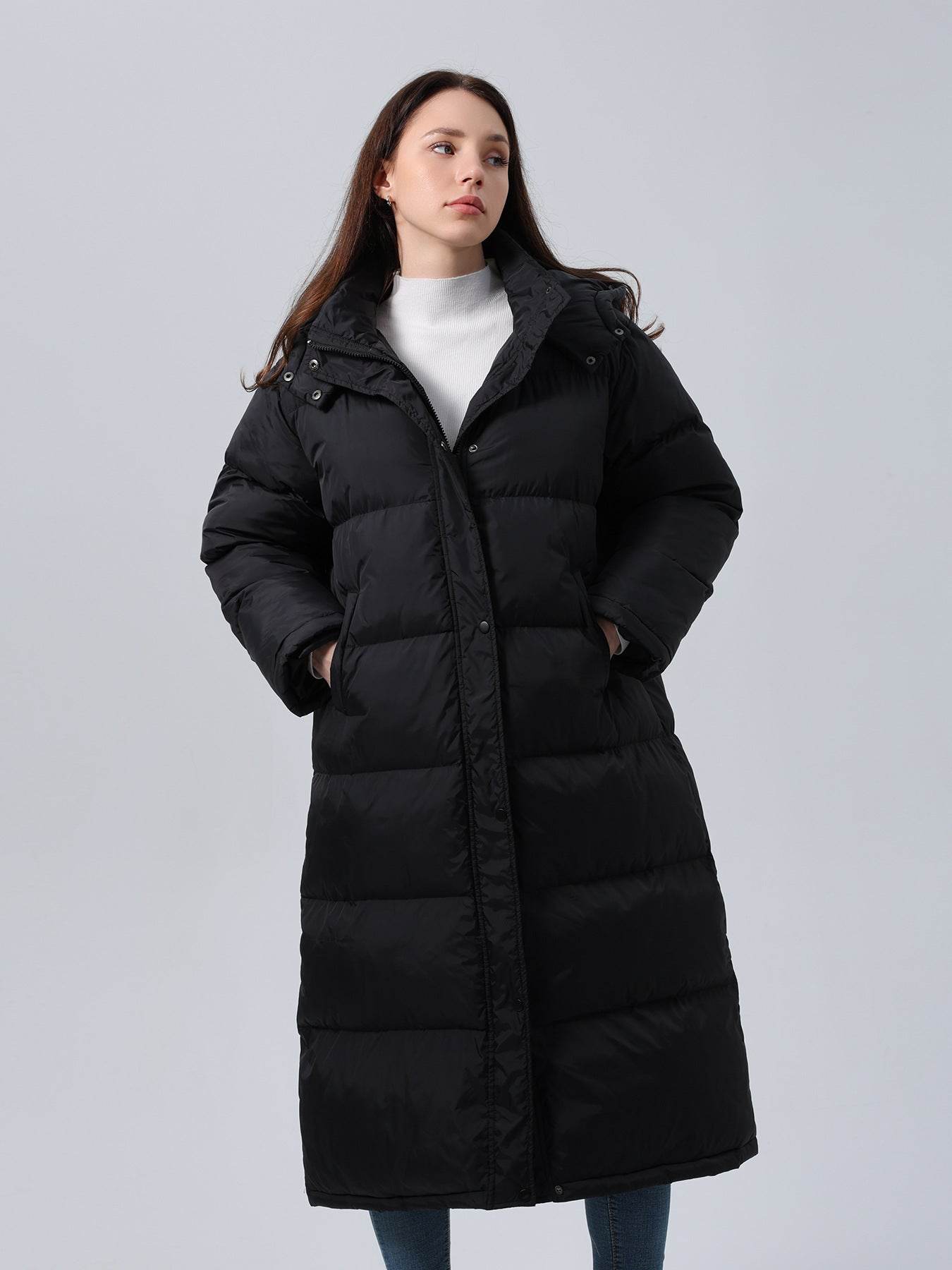 Women's Quilted Plaid Hooded Coat - Cotton-Padded, Slim Fit Style - Buy Center