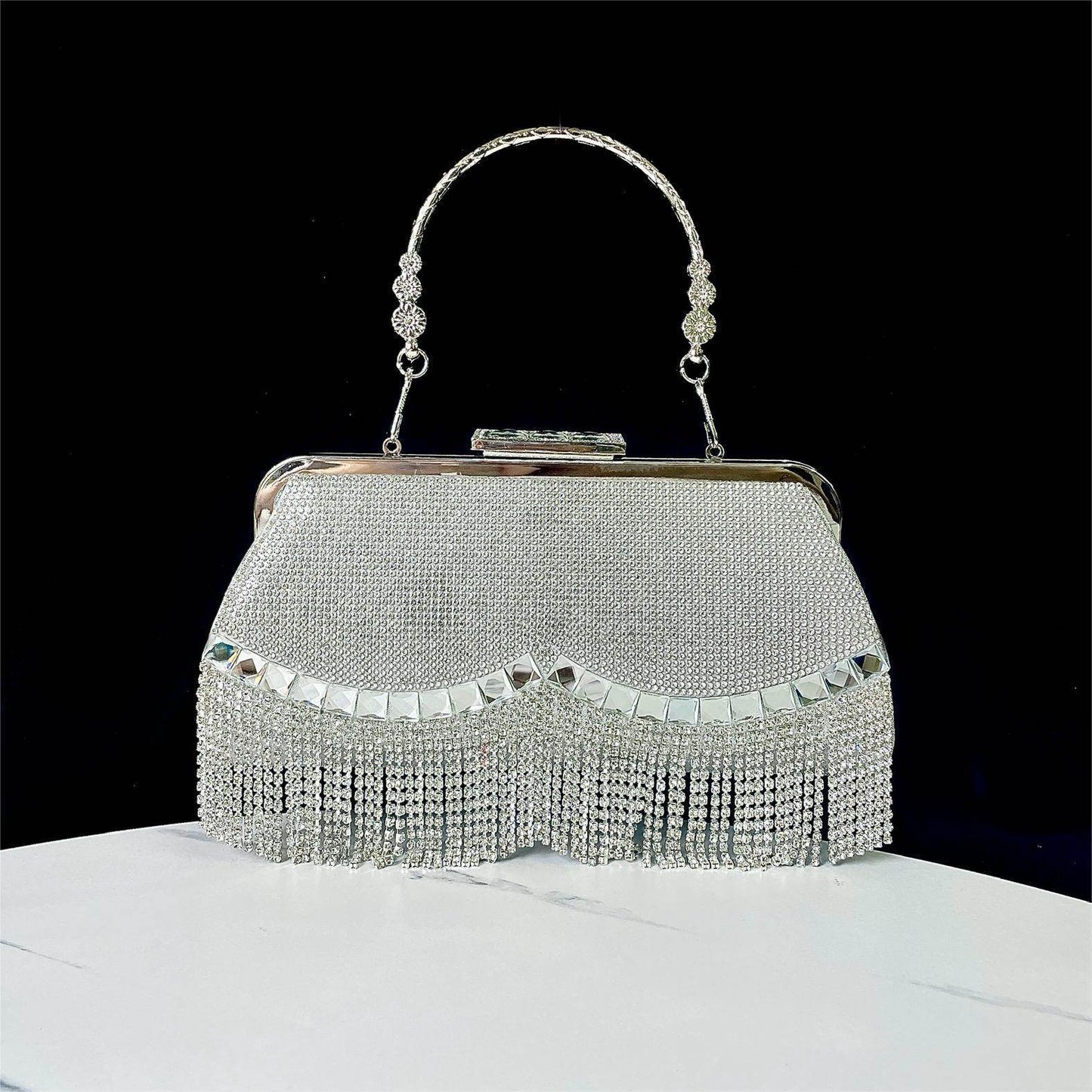 New Tassel Evening Bag - KTV Princess Crossbody with Diamonds & Chain Strap - Buy Center