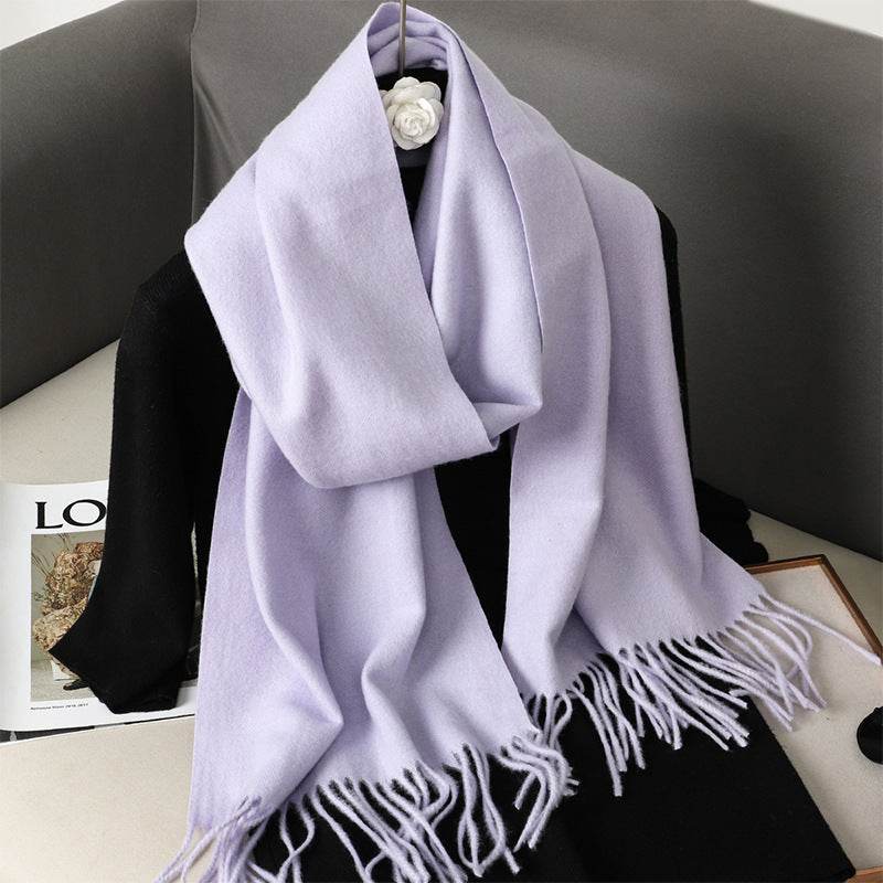 Solid Color Cashmere-like Scarf for Women - Warm, Quick-Drying Shawl - Buy Center