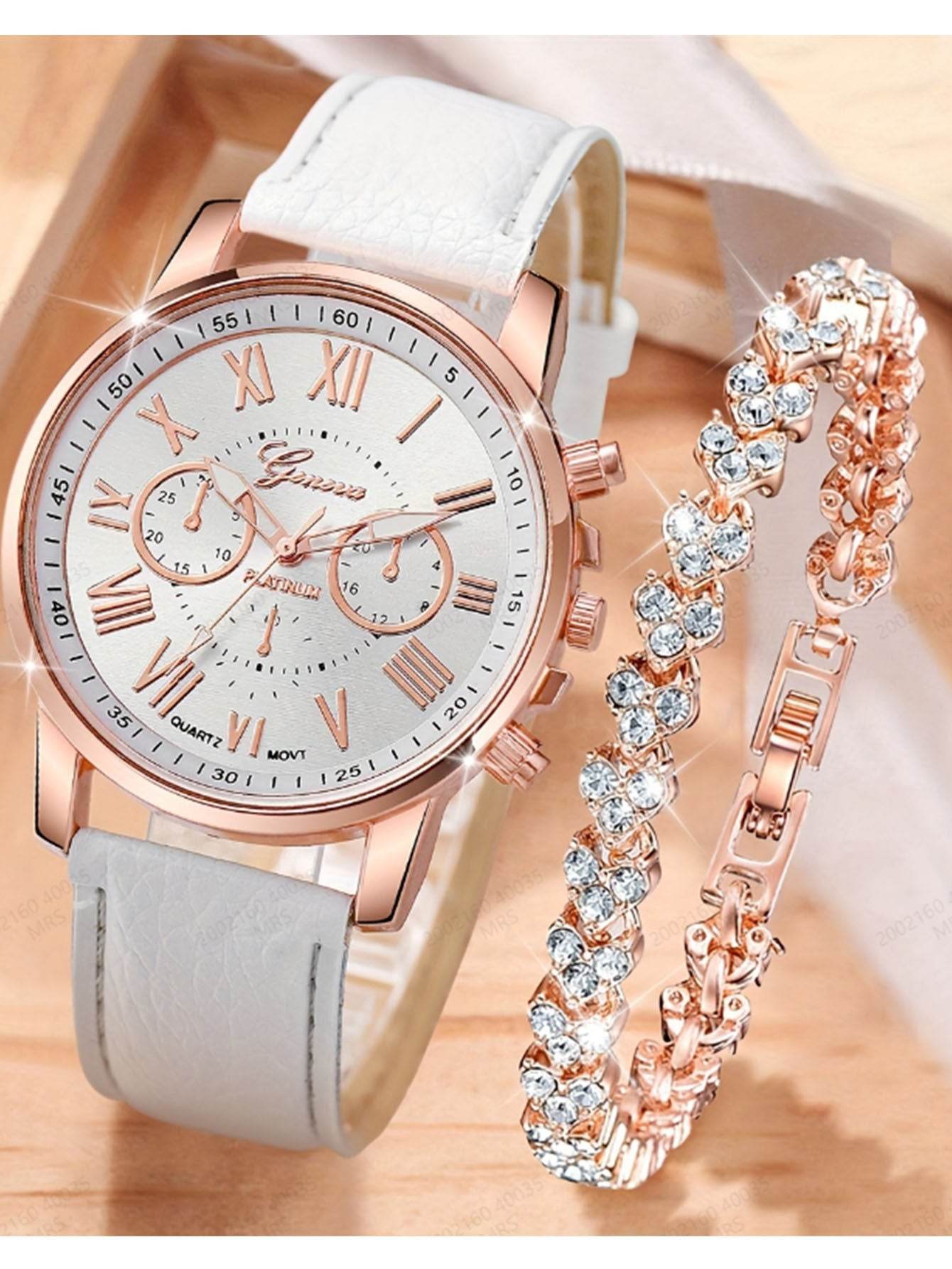 Elegant Women's Quartz Watch & Bracelet Suit - Trendy Style 2025 - Buy Center