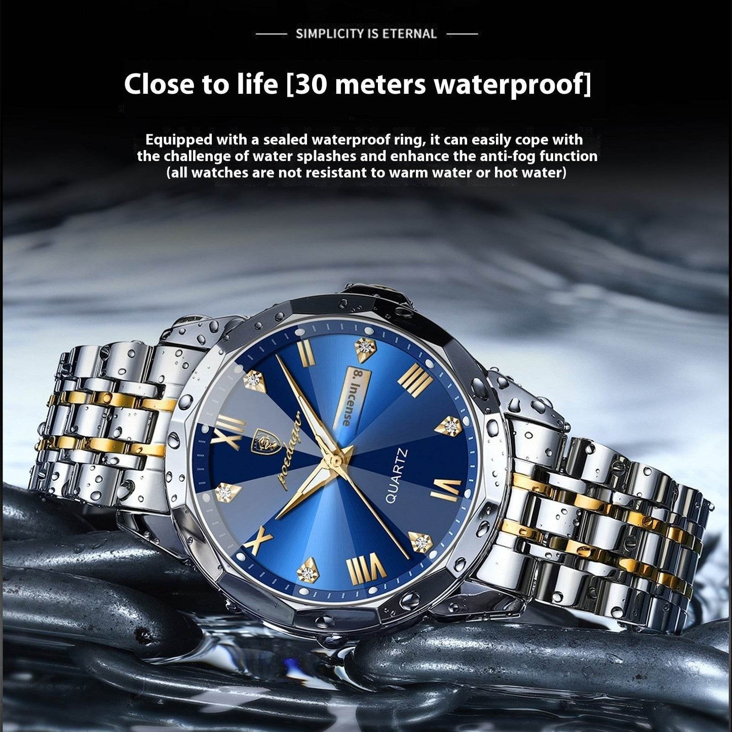 Buycenter Luxury Men's Waterproof Quartz Watch - Super Luminous Elegance - Buy Center