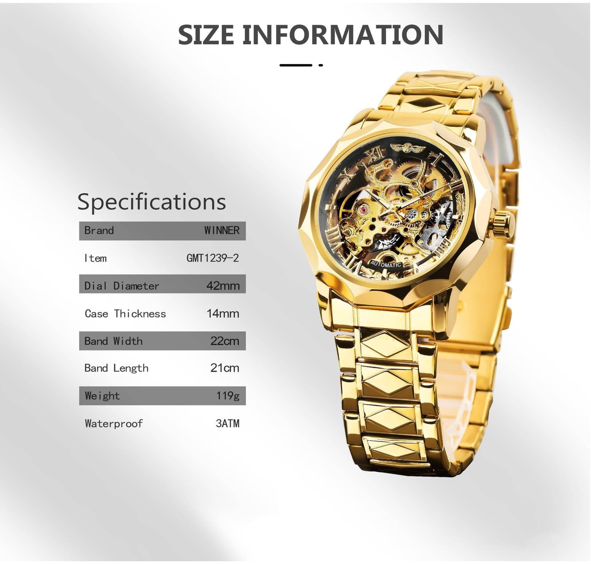 Retro Luxury Men's Automatic Mechanical Watch - Luminous, Stylish Design - Buy Center