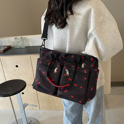 Stylish Printed Cherry Women's Messenger Bag - Fashionable Daily Use - Buy Center