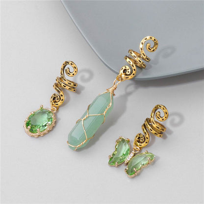 Buycenter Dreadlocks Headdress Set - Colorful Stone Bead Accessories - Buy Center