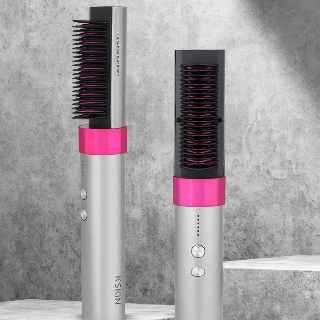 Anion Wireless Rechargeable Straightening Comb - Dual-Purpose Hair Tool - Buy Center