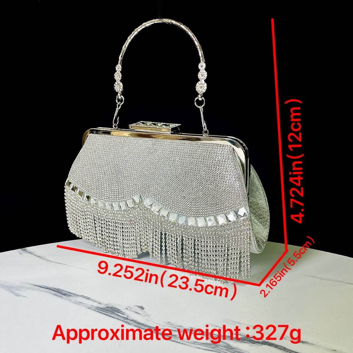 New Tassel Evening Bag - KTV Princess Crossbody with Diamonds & Chain Strap - Buy Center