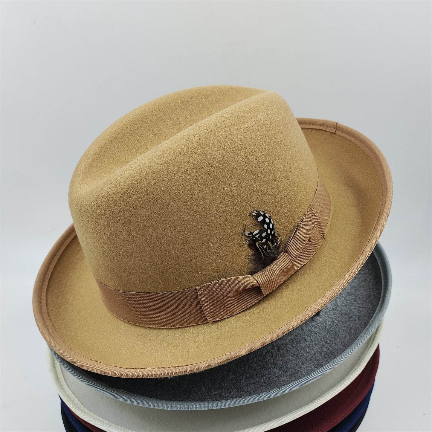 Men's Billycock Felt Hat - Stylish, Breathable, Sun Protection Fedora - Buy Center
