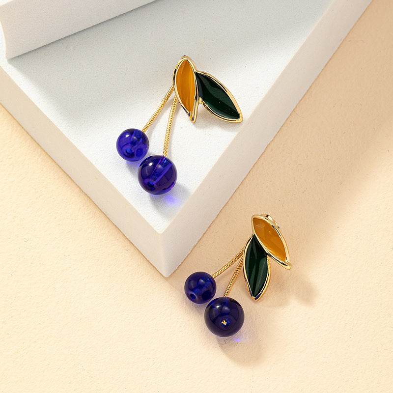 Trendy Cherry-Shaped Earrings - Stylish Alloy Design for Women 2025 - Buy Center