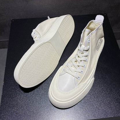 Men's Breathable Casual Sneakers - Stylish Lace-Up Vulcanize Shoes - Buy Center