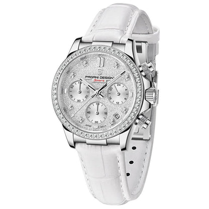 Elegant Diamond Surface Waterproof Stainless Steel Watch for Women - Buy Center