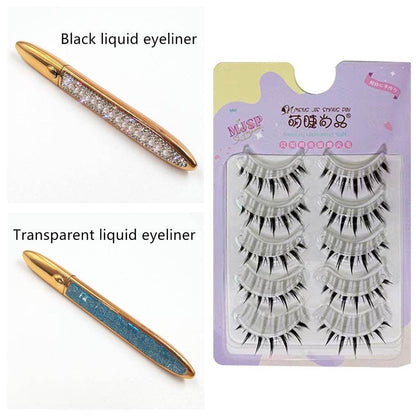 Multicolor Self-Adhesive Eyeliner False Eyelashes - Easy Application & Versatile Styles - Buy Center