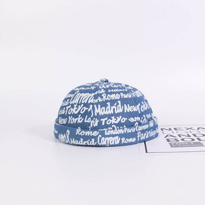 English Graffiti Landlord Hat - Stylish Cotton Beret in 3 Colors - Buy Center