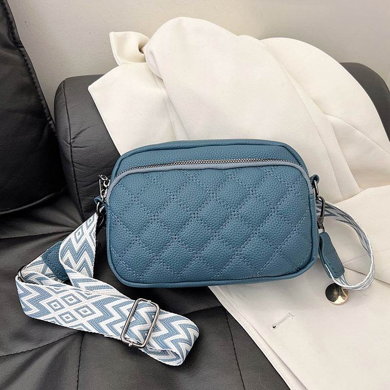 Buycenter Soft Leather Shoulder Messenger Bag - All-Match Diamond Pattern - Buy Center