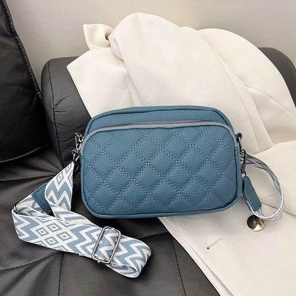 Buycenter Soft Leather Shoulder Messenger Bag - All-Match Diamond Pattern - Buy Center