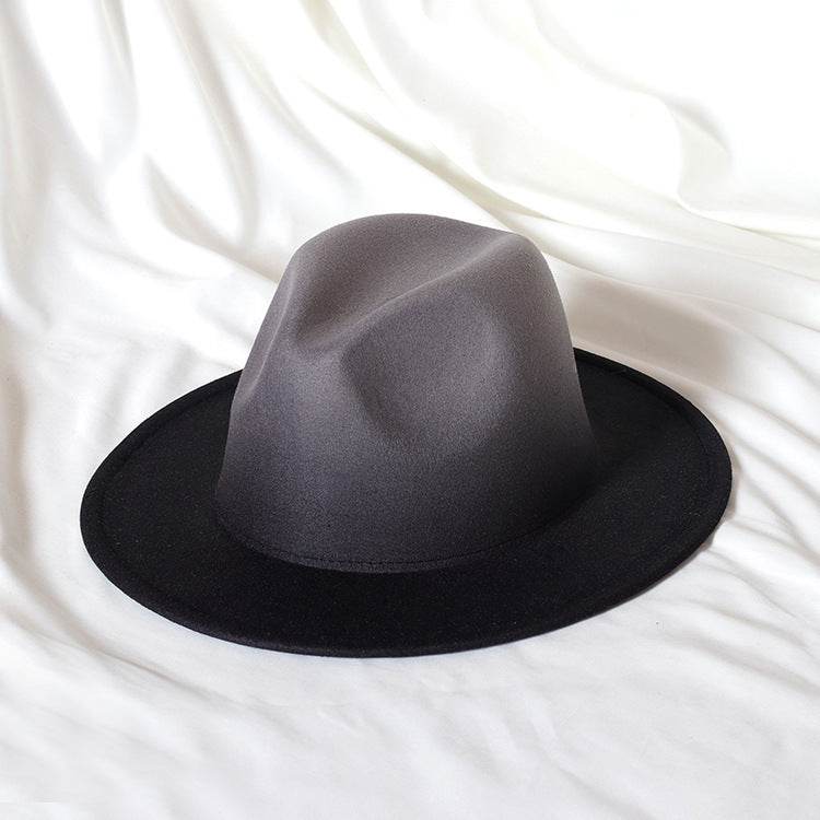 Buycenter Gradient Color Flat Brim Jazz Top Hat - Stylish Conical Design - Buy Center