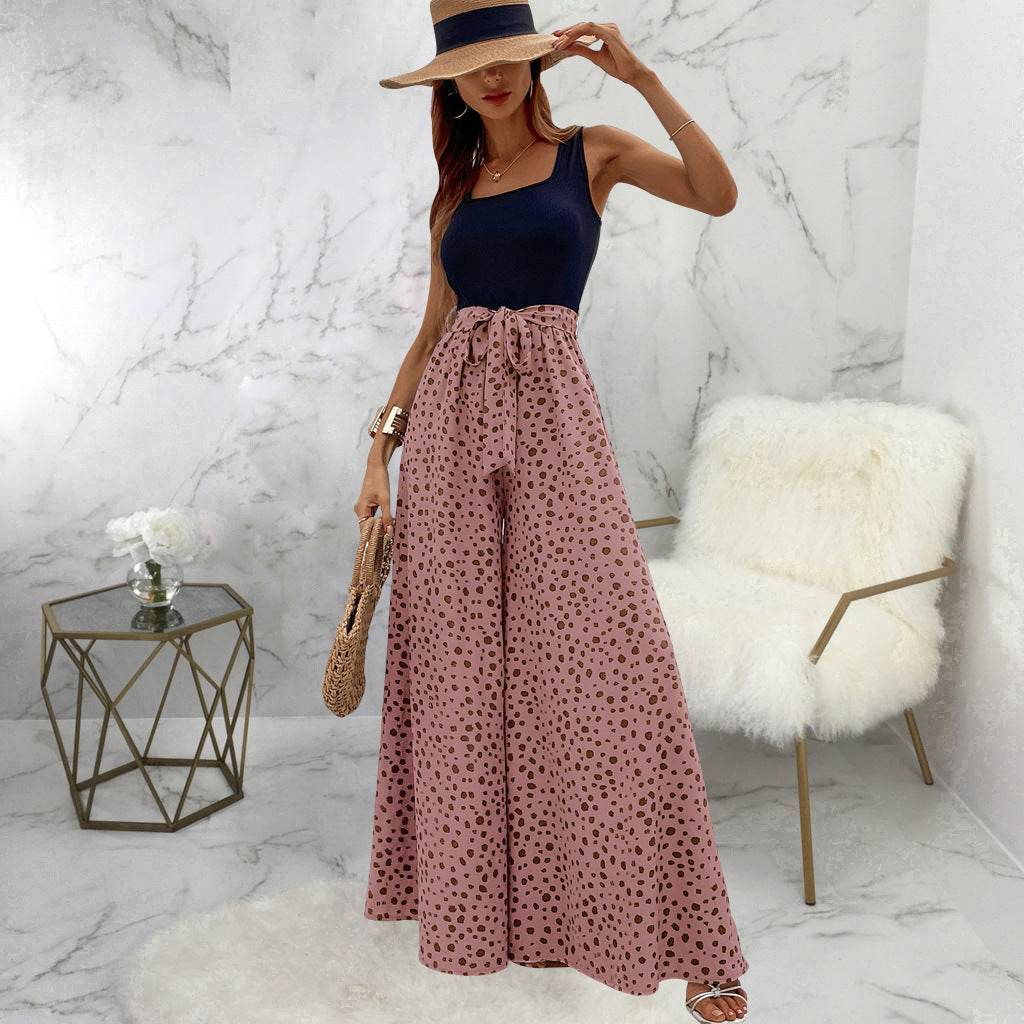 Buycenter Women's Slimming Polka-Dot Trousers - Stylish & Comfortable Fit - Buy Center