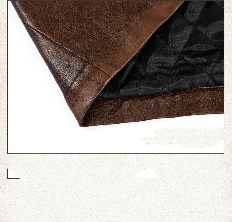 Stylish PU Leather Mid-Length Trench Coat for Men & Women - Black & Brown - Buy Center