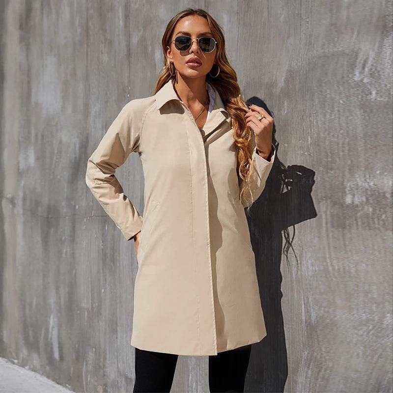 Buycenter Women's Small British Style Trench Coat - Casual and Fashionable - Buy Center