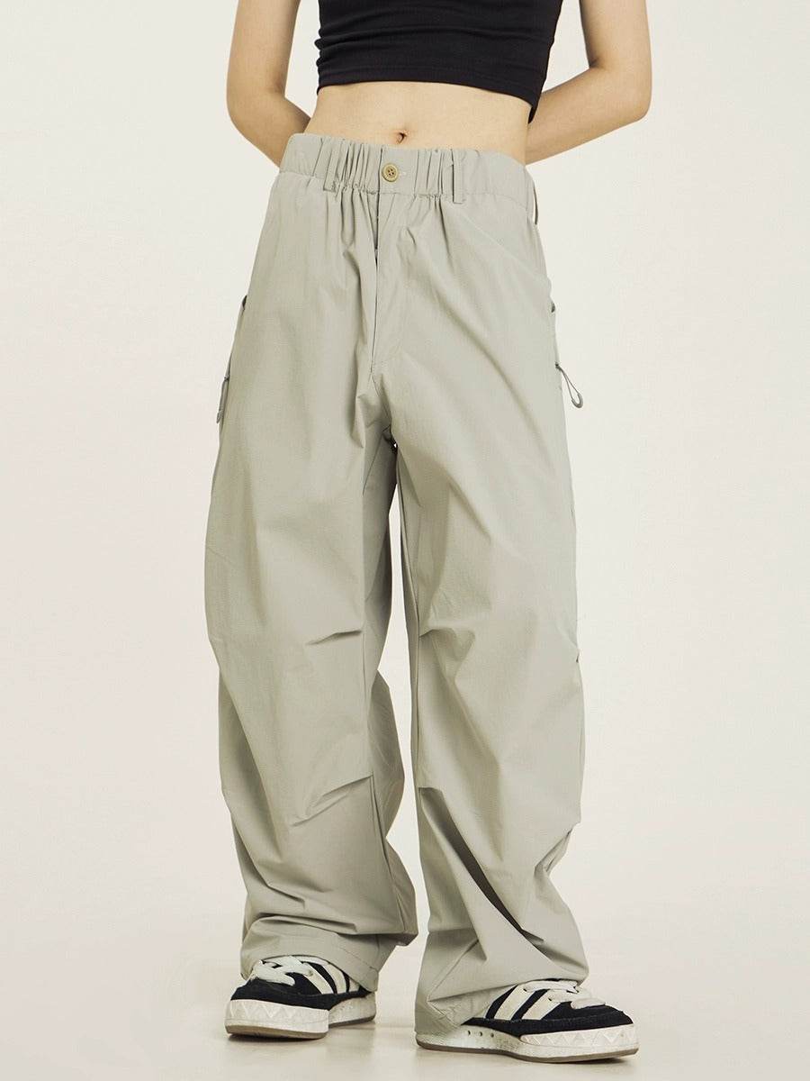 Vintage Pleated Cargo Pants for Men - Stylish Casual Comfort in Grey & Khaki - Buy Center