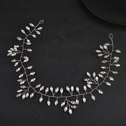 Horse Eye Silver Flexible Chain Headband - Elegant Wedding Hair Jewelry - Buy Center