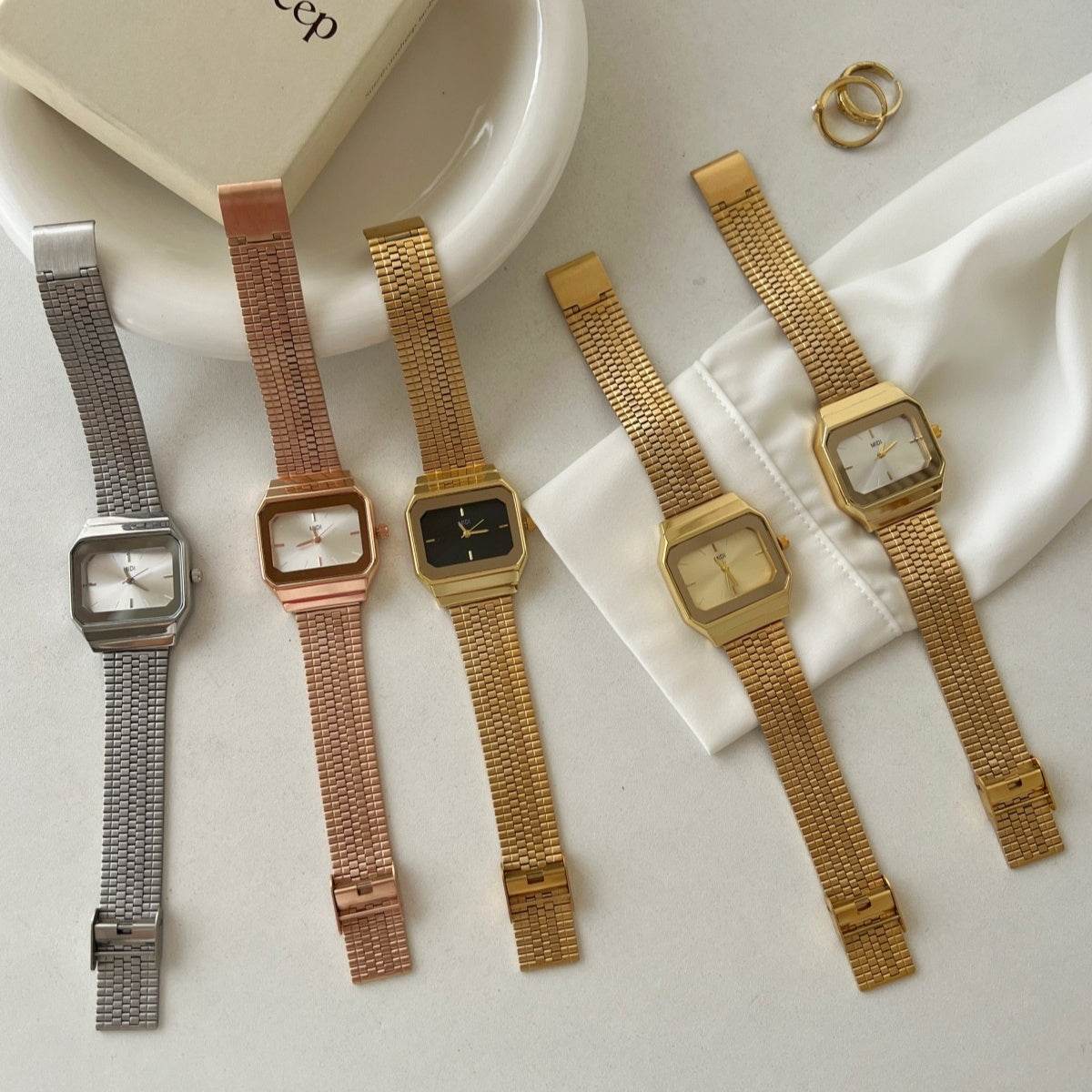 Light Luxury Women's Watch - Elegant Square Dial in Stunning Colors - Buy Center