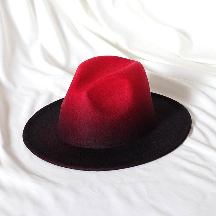 Buycenter Gradient Color Flat Brim Jazz Top Hat - Stylish Conical Design - Buy Center
