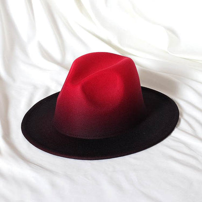 Buycenter Gradient Color Flat Brim Jazz Top Hat - Stylish Conical Design - Buy Center