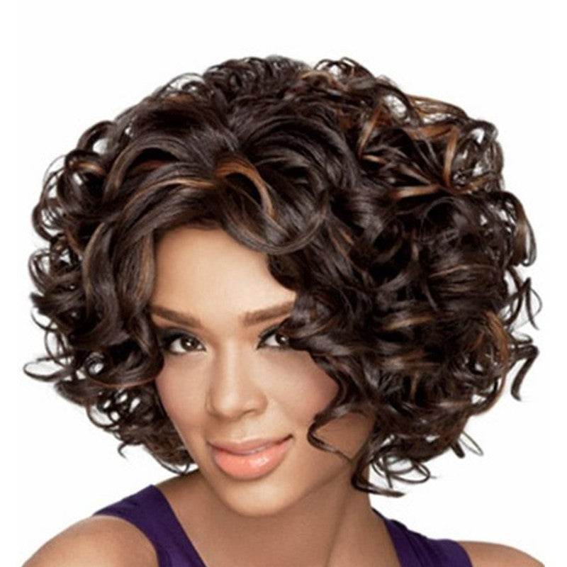 Ladies Short Curly Hair Set - High Temp Silk for Effortless Style - Buy Center