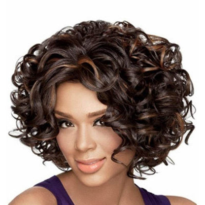 Ladies Short Curly Hair Set - High Temp Silk for Effortless Style - Buy Center