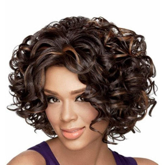 Ladies Short Curly Hair Set - High Temp Silk for Effortless Style - Buy Center
