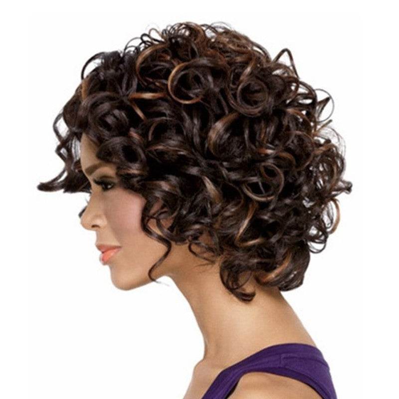 Ladies Short Curly Hair Set - High Temp Silk for Effortless Style - Buy Center