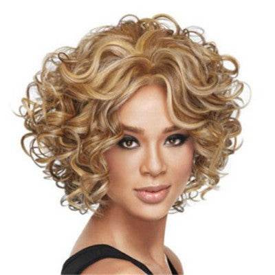 Ladies Short Curly Hair Set - High Temp Silk for Effortless Style - Buy Center