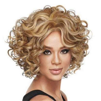 Ladies Short Curly Hair Set - High Temp Silk for Effortless Style - Buy Center