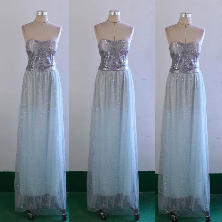 Buycenter Sexy Evening Dress - Backless Sequins & Gauze for Chic Style - Buy Center