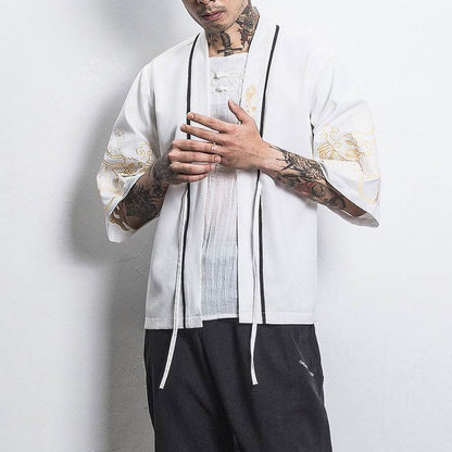 Buycenter 3/4 Sleeve Hanfu Thin Coat - Stylish Cotton Blended Design - Buy Center