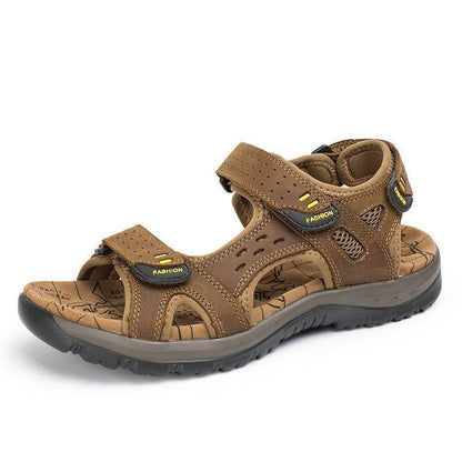 Buycenter Men's Velcro Beach Sandals - Casual Open Toe Design - Buy Center