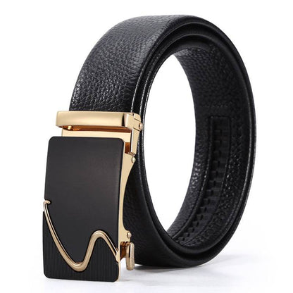 Men's Automatic Leather Buckle Belt - Premium Stylish Business Accessory - Buy Center