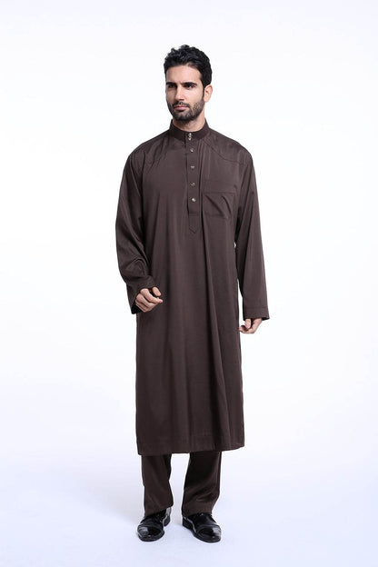 Men's Arabian Robe TH805 - 100% Polyester, Stylish Middle Eastern Wear - Buy Center