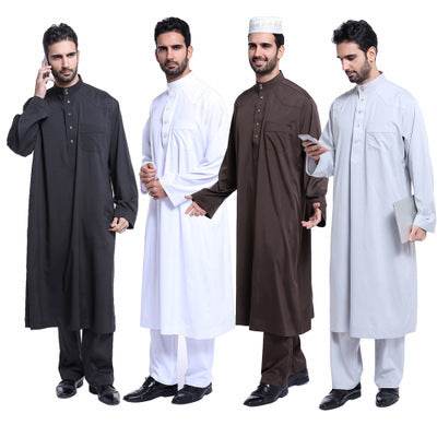 Men's Arabian Robe TH805 - 100% Polyester, Stylish Middle Eastern Wear - Buy Center