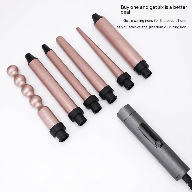 Multi-functional Modeling Hair Curler - 6 in 1, Adjustable Temperature Design - Buy Center