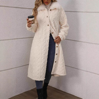 Buycenter Warm Plush Coat - Three-Dimensional Pattern for Casual Style - Buy Center