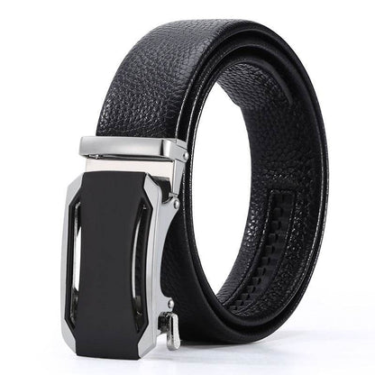 Men's Automatic Leather Buckle Belt - Premium Stylish Business Accessory - Buy Center