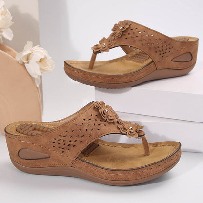 Buycenter Casual Wedge Flip-Flops - Stylish Beach Shoes for Women - Buy Center