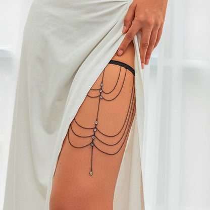 Multi-Layer Chain Star Thigh Ring - Stylish Body Jewelry for Trendsetters - Buy Center