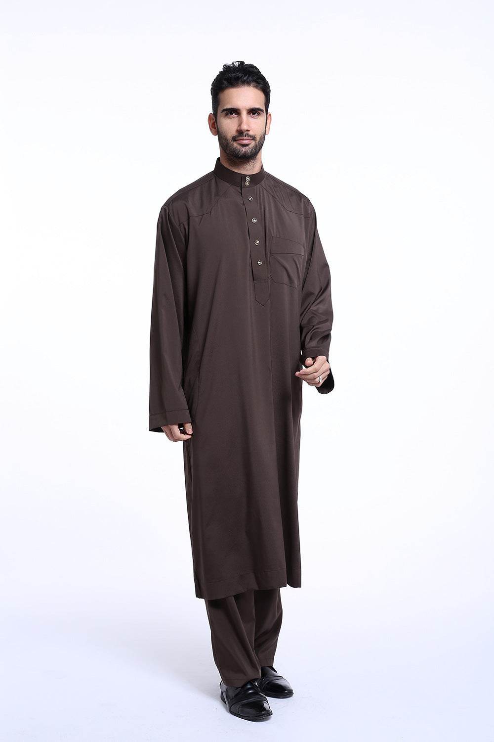 Men's Arabian Robe TH805 - 100% Polyester, Stylish Middle Eastern Wear - Buy Center