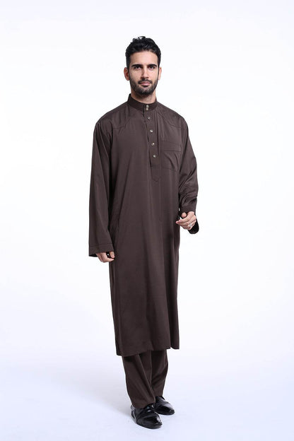 Men's Arabian Robe TH805 - 100% Polyester, Stylish Middle Eastern Wear - Buy Center