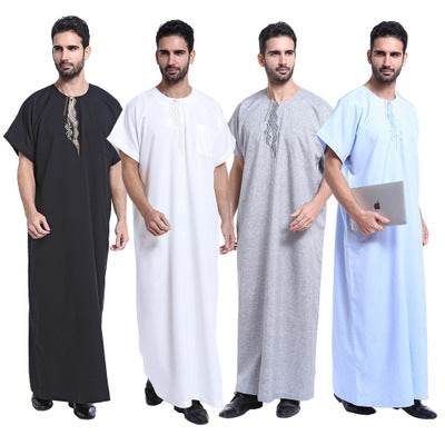 Elegant Arab Male Robe - Stylish Hemp Blend with Exquisite Embroidery - Buy Center